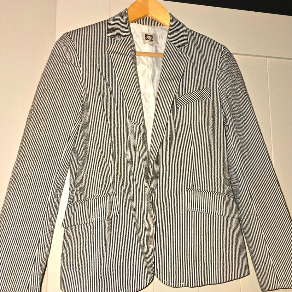 Anne Klein seersucker blazer